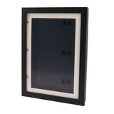 Kids Art Frame Density Board PS Magnetic Front Opening Changeable Artwork Display Frame Holds 50PCS Pictures for Crafts Drawing Schoolwork Black