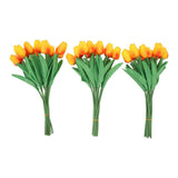 30pcs Artificial Tulips Flowers Innovative Simulation Hand Crafted PU Fake Tulips for Home Wedding Party Decor Sunset Red In Australia - Darrahopens