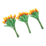 30pcs Artificial Tulips Flowers Innovative Simulation Hand Crafted PU Fake Tulips for Home Wedding Party Decor Sunset Red In Australia - Darrahopens