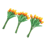 30pcs Artificial Tulips Flowers Innovative Simulation Hand Crafted PU Fake Tulips for Home Wedding Party Decor Sunset Red In Australia - Darrahopens