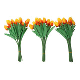 30pcs Artificial Tulips Flowers Innovative Simulation Hand Crafted PU Fake Tulips for Home Wedding Party Decor Sunset Red In Australia - Darrahopens