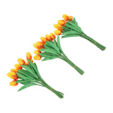 30pcs Artificial Tulips Flowers Innovative Simulation Hand Crafted PU Fake Tulips for Home Wedding Party Decor Sunset Red In Australia - Darrahopens
