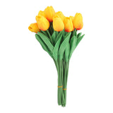 30pcs Artificial Tulips Flowers Innovative Simulation Hand Crafted PU Fake Tulips for Home Wedding Party Decor Sunset Red In Australia - Darrahopens