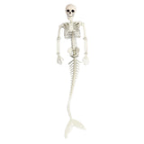 Life Size Skeleton Mermaid Halloween Outdoor Decorations Movable Posable Joints Realistic Full Body Skeleton Mermaid Props
