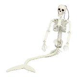 Life Size Skeleton Mermaid Halloween Outdoor Decorations Movable Posable Joints Realistic Full Body Skeleton Mermaid Props