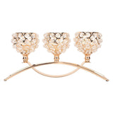 Crystal Candle Holder 3 Heads Windproof European Style Stable Durable Gold Candle Holder for Wedding Party New Year In Australia - Darrahopens