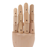 Flexible Wooden Hand Model Moveable Wooden Artists Manikin Hand Figure Hand Model for Sketching Drawing Painting 7116A 0101 Left Hand Small