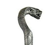 Mystical Pharaoh Accessory Ancient Egyptian Style Staff Scepter Costume Accessory Prop for Halloween Dress Up Parties Silver Snake Head