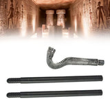 Mystical Pharaoh Accessory Ancient Egyptian Style Staff Scepter Costume Accessory Prop for Halloween Dress Up Parties Silver Snake Head