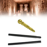 Mystical Pharaoh Accessory Ancient Egyptian Style Staff Scepter Costume Accessory Prop for Halloween Dress Up Parties Golden Round Head