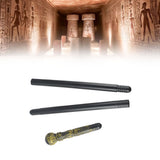 Mystical Pharaoh Accessory Ancient Egyptian Style Staff Scepter Costume Accessory Prop for Halloween Dress Up Parties Golden Bronze Round Head