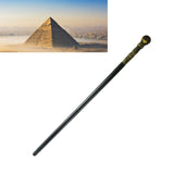 Mystical Pharaoh Accessory Ancient Egyptian Style Staff Scepter Costume Accessory Prop for Halloween Dress Up Parties Golden Bronze Round Head