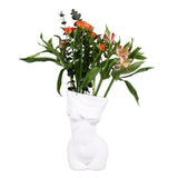 Feminine Body Vase Ceramic Modern Decorative Feminine Curve Flower Vase for Bedroom Living Room Bathroom Office Table