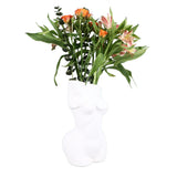 Feminine Body Vase Ceramic Modern Decorative Feminine Curve Flower Vase for Bedroom Living Room Bathroom Office Table