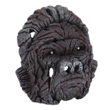 Gorilla Head Sculpture 6.3in Animal Head Figurine Resin Hollow Out Design Statue Decor for Living Room Office Bookshelf In Australia - Darrahopens