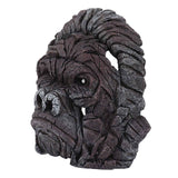 Gorilla Head Sculpture 6.3in Animal Head Figurine Resin Hollow Out Design Statue Decor for Living Room Office Bookshelf In Australia - Darrahopens