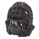 Gorilla Head Sculpture 6.3in Animal Head Figurine Resin Hollow Out Design Statue Decor for Living Room Office Bookshelf In Australia - Darrahopens