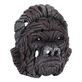 Gorilla Head Sculpture 6.3in Animal Head Figurine Resin Hollow Out Design Statue Decor for Living Room Office Bookshelf