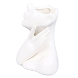 Female Face Vase Nordic Style Elegant Flower Vase Smoothly Ceramic Flower Vase Decoration for Living Room Garden