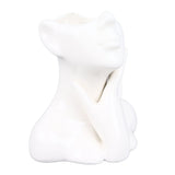 Female Face Vase Nordic Style Elegant Flower Vase Smoothly Ceramic Flower Vase Decoration for Living Room Garden
