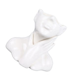 Female Face Vase Nordic Style Elegant Flower Vase Smoothly Ceramic Flower Vase Decoration for Living Room Garden