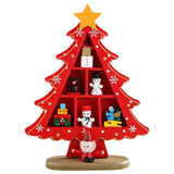 Tabletop Wooden Christmas Tree Exquisite Mini Conveniently Placed Desktop Christmas Tree Decor for Shopping Mall Hotel Christmas Decoration Red In Australia - Darrahopens