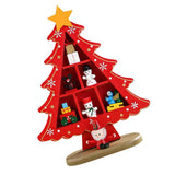 Tabletop Wooden Christmas Tree Exquisite Mini Conveniently Placed Desktop Christmas Tree Decor for Shopping Mall Hotel Christmas Decoration Red In Australia - Darrahopens