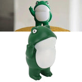 Rebellious Frog Figurine Middle Finger Frog Resin Ornament Frog Craft Decoration Sculpture for Home Office Desktop