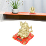Car Solar Bobble Head Toy Exquisite Environmentally Friendly Elephant Swinging Dancing Toy Gold