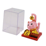 Arm Waving Fortune Cat Solar Powered Light Induction Lucky Cat Decoration for Desks Windows Car Dashboards Pink Small In Australia - Darrahopens