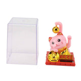 Arm Waving Fortune Cat Solar Powered Light Induction Lucky Cat Decoration for Desks Windows Car Dashboards Pink Small In Australia - Darrahopens