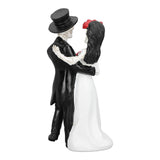 Skeleton Wedding Couple Statue Day of The Dead Dancing Skeleton Couple Halloween Romantic Wedding Bride Groom Figurine Resin