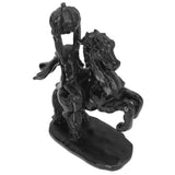 22cm Height Headless Horseman Statue with Pumpkin Horror Headless Horseman Halloween Decor Sculpture Handmade Resin All Black In Australia - Darrahopens