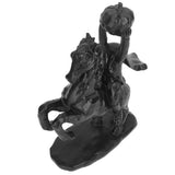22cm Height Headless Horseman Statue with Pumpkin Horror Headless Horseman Halloween Decor Sculpture Handmade Resin All Black In Australia - Darrahopens