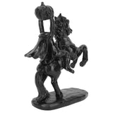 22cm Height Headless Horseman Statue with Pumpkin Horror Headless Horseman Halloween Decor Sculpture Handmade Resin All Black In Australia - Darrahopens