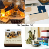 Castle 3D Memo Pad Multifunction 2024 Calendar Notepad Convenience Stickers with Light Christmas Gift