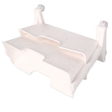 Double Layer Movable Deskside Bookshelf Removable Small Bookcase Dormitory Organize Trolley Shelf White