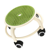 Round Rolling Low Stool Comfortable Universal Wheel Movable Mini Stool High Weight Capacity for Home Green In Australia - Darrahopens