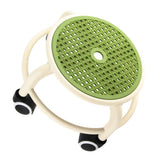 Round Rolling Low Stool Comfortable Universal Wheel Movable Mini Stool High Weight Capacity for Home Green In Australia - Darrahopens