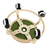 Round Rolling Low Stool Comfortable Universal Wheel Movable Mini Stool High Weight Capacity for Home Green