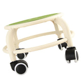 Round Rolling Low Stool Comfortable Universal Wheel Movable Mini Stool High Weight Capacity for Home Green