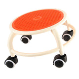 Round Rolling Low Stool Comfortable Universal Wheel Movable Mini Stool High Weight Capacity for Home Orange In Australia - Darrahopens