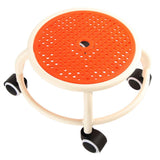 Round Rolling Low Stool Comfortable Universal Wheel Movable Mini Stool High Weight Capacity for Home Orange In Australia - Darrahopens