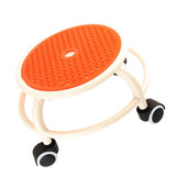Round Rolling Low Stool Comfortable Universal Wheel Movable Mini Stool High Weight Capacity for Home Orange In Australia - Darrahopens
