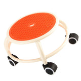 Round Rolling Low Stool Comfortable Universal Wheel Movable Mini Stool High Weight Capacity for Home Orange In Australia - Darrahopens