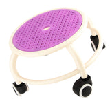 Round Rolling Low Stool Comfortable Universal Wheel Movable Mini Stool High Weight Capacity for Home Purple