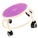 Round Rolling Low Stool Comfortable Universal Wheel Movable Mini Stool High Weight Capacity for Home Purple