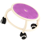 Round Rolling Low Stool Comfortable Universal Wheel Movable Mini Stool High Weight Capacity for Home Purple