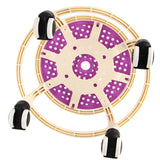Round Rolling Low Stool Comfortable Universal Wheel Movable Mini Stool High Weight Capacity for Home Purple
