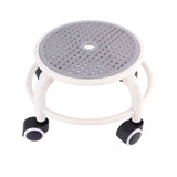 Round Rolling Low Stool Comfortable Universal Wheel Movable Mini Stool High Weight Capacity for Home Grey In Australia - Darrahopens